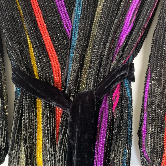 RETROFETE Gabrielle Long Sleeve Robe Wrap Dress - Picture 11 of 16